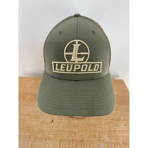 Leupold Optics Trucker Hat Mens Olive Green Mesh Snapback Baseball Cap Logo